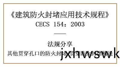 其(qi)他貫(guan)穿(chuan)孔(kong)口的(de)防(fang)火封堵及(ji)貫穿防(fang)火封堵構造要求(qiu)-四(si)川(chuan)國(guo)晉(jin)消(xiao)防(fang)分亯