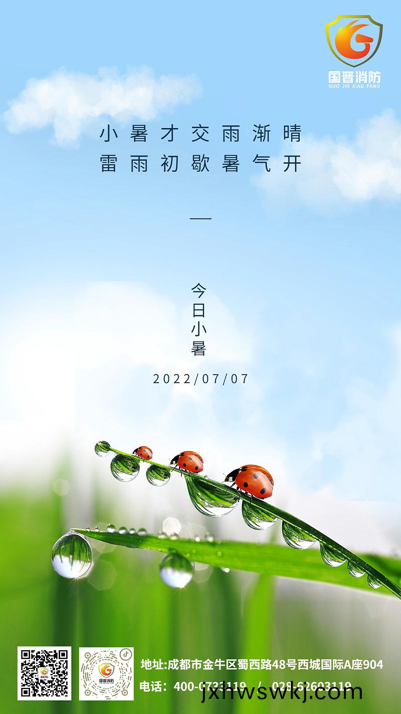 小暑節氣(qi)夏天(tian)綠植(zhi)中(zhong)式(shi)實(shi)景手機(ji)海報