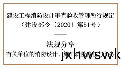 關于(yu)有(you)關(guan)單位的消防(fang)設計(ji)、施(shi)工質量責(ze)任與(yu)義(yi)務(wu)詳(xiang)情-四川(chuan)國晉消(xiao)防(fang)分亯