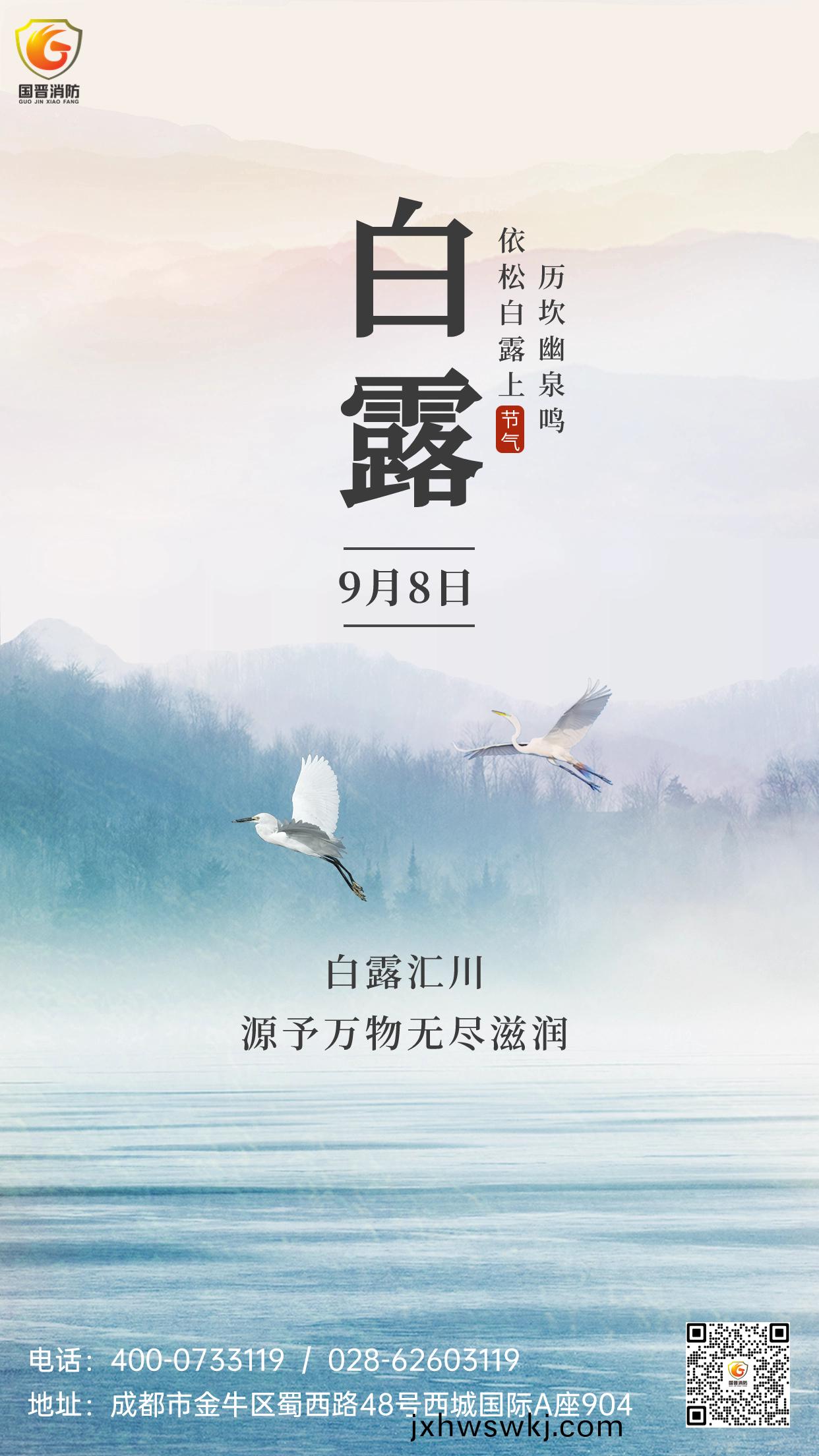 白(bai)露(lu)節(jie)氣(qi)祝福教育(yu)行(xing)業中(zhong)國風(feng)節(jie)氣(qi)問(wen)候手(shou)機海(hai)報(bao)(2)