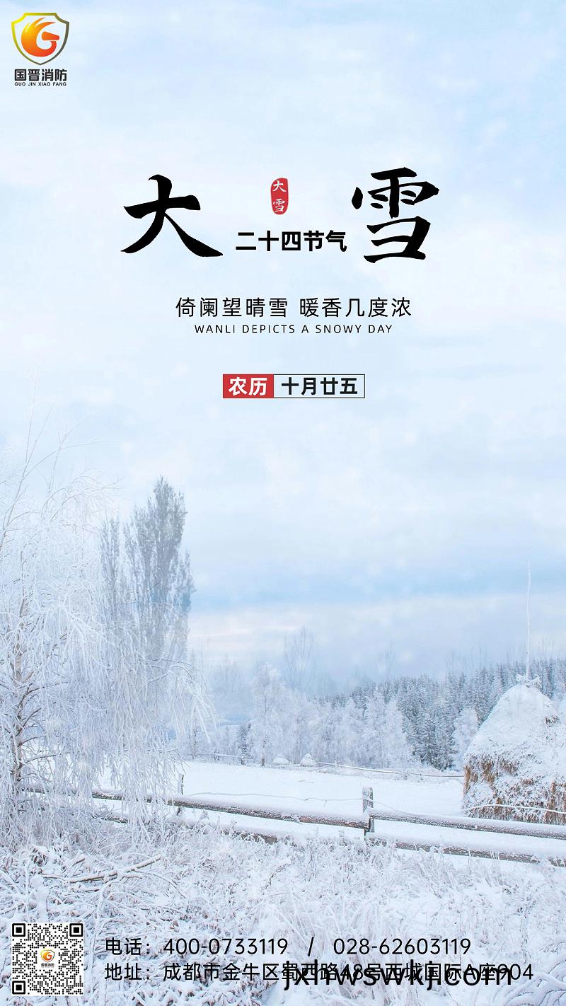 大(da)雪節氣全(quan)屏(ping)雪地實(shi)景(jing)祝福(fu)手(shou)機(ji)海(hai)報